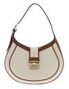 FURLA Club 2 Hobo Bag M Naturale + Cognac h FURLA Club 2 Hobo Bag M Naturale + Cognac h
