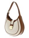 FURLA Club 2 Hobo Bag M Naturale + Cognac h FURLA Club 2 Hobo Bag M Naturale + Cognac h