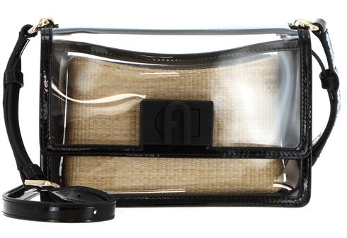 FURLA 1927 Mini Shoulder Bag Nero + Naturale