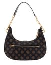 GUESS Kuba Top Zip Shoulder Bag Mocha Logo GUESS Kuba Top Zip Shoulder Bag Mocha Logo