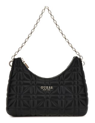 GUESS Assia Top Zip Shoulder Bag Black