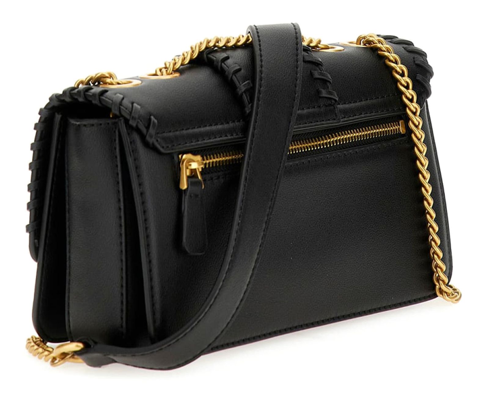 GUESS Libera Tri Compartment Crossbody Flap Black GUESS Libera Tri Compartment Crossbody Flap Black