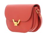 COCCINELLE Dew Crossbody Grained Leather Grenadine Red