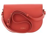 COCCINELLE Dew Crossbody Grained Leather Grenadine Red