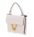 COCCINELLE Arlettis Signature Handbag Grained Leather Lambskin White