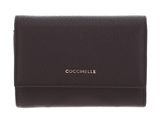 COCCINELLE Metallic Soft Wallet Grainy Leather Fondant Brown COCCINELLE Metallic Soft Wallet Grainy Leather Fondant Brown