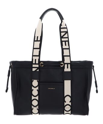 COCCINELLE 2Day Signature Handbag Grained Leather Noir