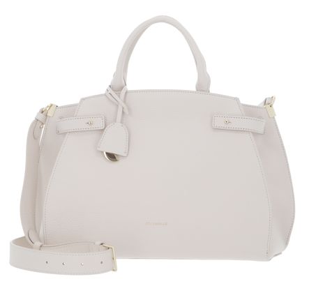 COCCINELLE Kliche Handbag Grained Leather Lambskin White