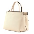 COCCINELLE Arlettis Signature Handbag Grained Leather Lambskin White COCCINELLE Arlettis Signature Handbag Grained Leather Lambskin White