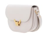 COCCINELLE Dew Crossbody Grained Leather Lambskin White
