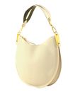 COCCINELLE Sunup Handbag Double Grainy Leather Lambskin White / Laurel Green