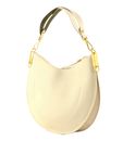 COCCINELLE Sunup Handbag Double Grainy Leather Lambskin White / Laurel Green
