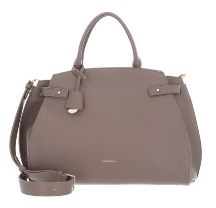 COCCINELLE Kliche Handbag Grained Leather Warm Taupe