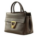 COCCINELLE Arlettis Signature Handbag Grained Leather Fondant Brown COCCINELLE Arlettis Signature Handbag Grained Leather Fondant Brown