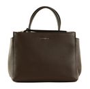 COCCINELLE Arlettis Signature Handbag Grained Leather Fondant Brown COCCINELLE Arlettis Signature Handbag Grained Leather Fondant Brown