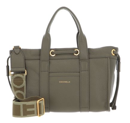 COCCINELLE 2Day Signature Handbag Grained Leather Laurel Green