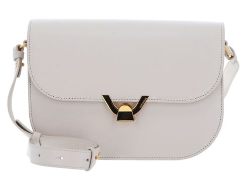 COCCINELLE Dew Handbag Grained Leather Lambskin White