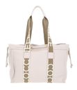 COCCINELLE 2Day Signature Handbag Grained Leather Lambskin White