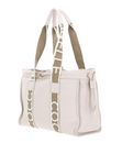COCCINELLE 2Day Signature Handbag Grained Leather Lambskin White