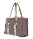 COCCINELLE 2Day Signature Handbag Grained Leather Warm Taupe COCCINELLE 2Day Signature Handbag Grained Leather Warm Taupe