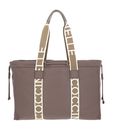 COCCINELLE 2Day Signature Handbag Grained Leather Warm Taupe COCCINELLE 2Day Signature Handbag Grained Leather Warm Taupe