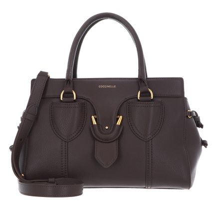 COCCINELLE York Handbag Grained Leather Fondant Brown