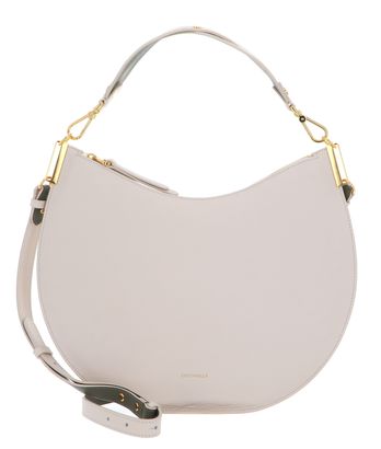 COCCINELLE Sunup Handbag Double Grainy Leather Lambskin White / Laurel Green