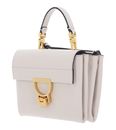 COCCINELLE Arlettis Signature Handbag Grained Leather Lambskin White COCCINELLE Arlettis Signature Handbag Grained Leather Lambskin White