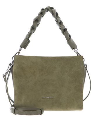 COCCINELLE Boheme Handbag Suede Grainy Leather Laurel Green