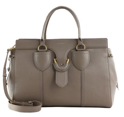 COCCINELLE York Handbag Grained Leather Warm Taupe