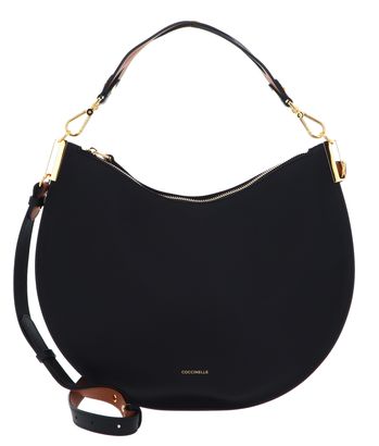 COCCINELLE Sunup Handbag Double Grainy Leather Noir / Cuir