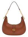 GUESS Kuba Top Zip Shoulder Bag Cognac GUESS Kuba Top Zip Shoulder Bag Cognac