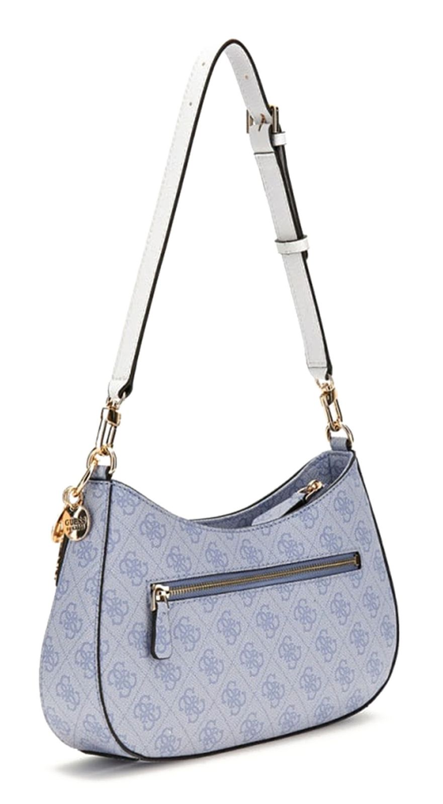 Light Blue Guess Handtasche Blau Weiss GUESS Geva Three