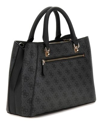GUESS handbag Noreen Girlfriend Satchel Coal Logo | Buy bags
