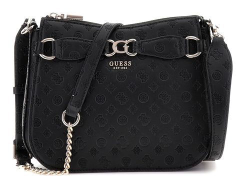 GUESS Arlena Logo Crossbody Hobo Black Logo