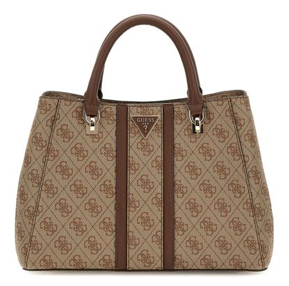 GUESS Noreen Girlfriend Satchel Latte Logo / Brown