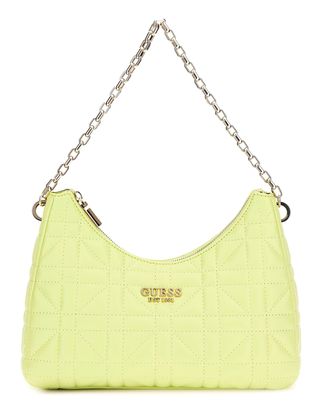 GUESS Assia Top Zip Shoulder Bag Chartreuse