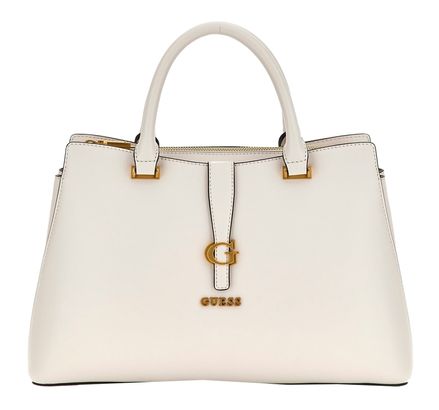 GUESS Kuba Tri Compartment Satchel Stone