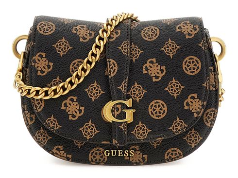 GUESS Kuba Mini Crossbody Flap XS Mocha Logo