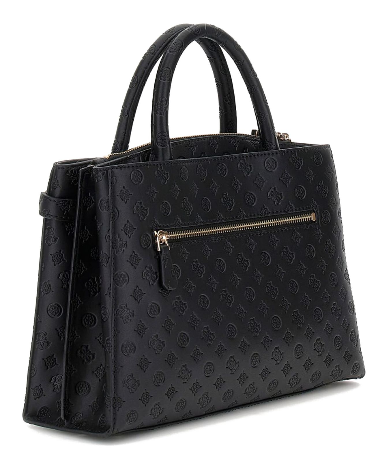 GUESS Arlena Girlfriend Satchel Black Logo GUESS Arlena Girlfriend Satchel Black Logo
