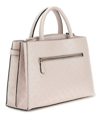 GUESS handbag Arlena Girlfriend Satchel Taupe Logo | Buy