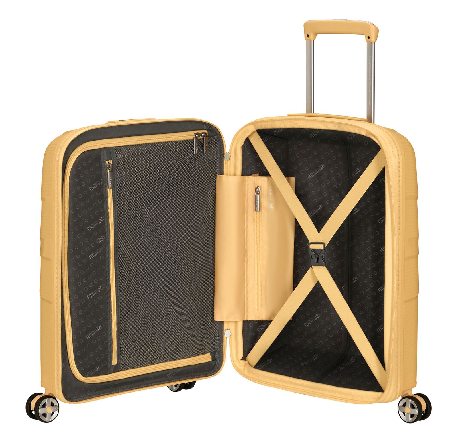 American Tourister Valigia Spinner 55cm TSA Star Vibe – Unisex, Colore Electric Lemon, Trolley Rigido Da Cabina