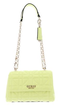 GUESS Assia Convertible Crossbody Flap Chartreuse
