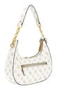 GUESS Kuba Top Zip Shoulder Bag White Logo