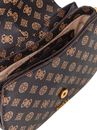 GUESS Kuba Tri Compartment Flap Shoulder Bag Mocha Logo GUESS Kuba Tri Compartment Flap Shoulder Bag Mocha Logo