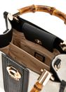 GUESS Kerima Bamboo 2 Compartment Mini Tote Natural / Coal Logo