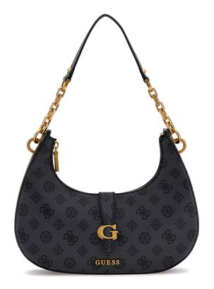 ★ ★BADGE LOGO CASUAL 2WAY SHOULDER BAG Guess Women's Zadie-Logo Handbag Top Zip Shoulder Purse Bag