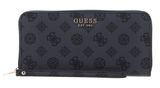 GUESS Laurel Zip Around Wallet L Charcoal Logo GUESS Laurel Zip Around Wallet L Charcoal Logo