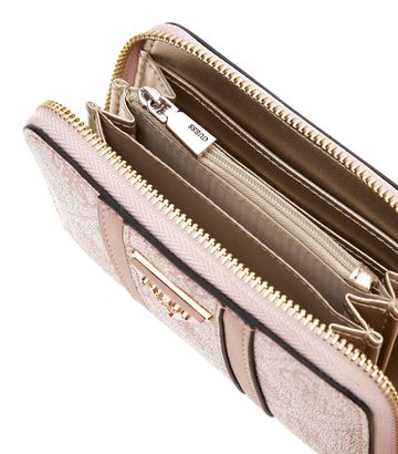 GUESS purse Noreen SLG Zip Around Wallet M Dusty Rose Logo