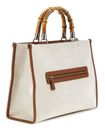 GUESS Kerima Bamboo 2 Compartment Tote Natural / Latte Logo